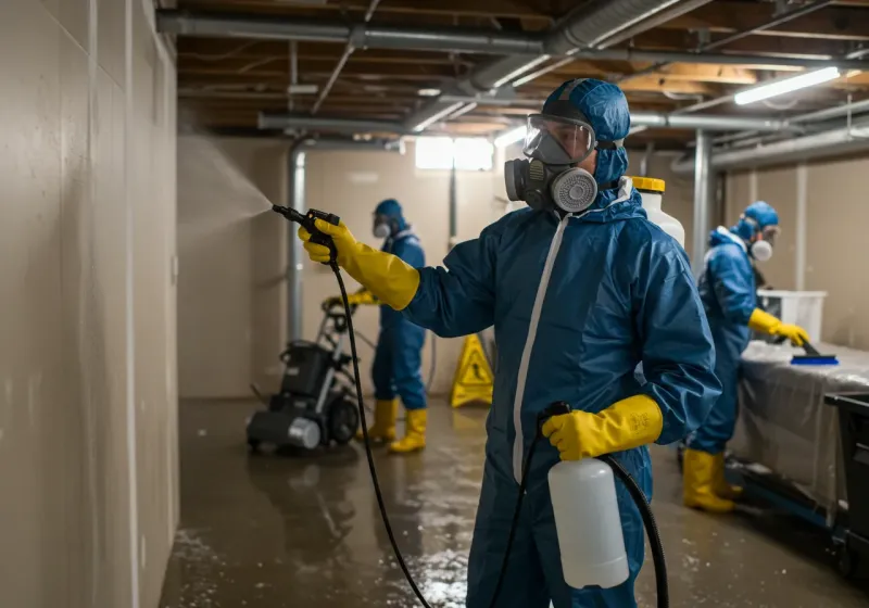 Basement Sanitization and Antimicrobial Treatment process in Otterbein, IN